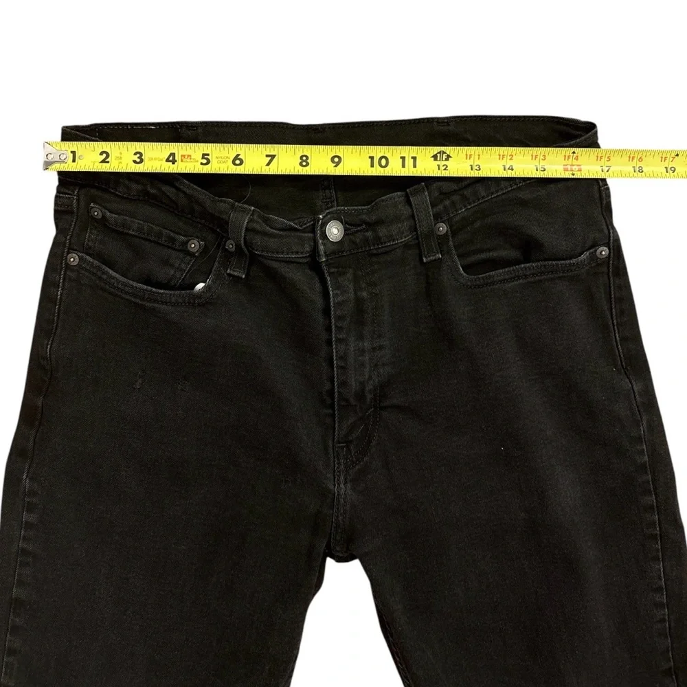 Levi's Men's Slim Straight Jeans in Black - Picture 9 of 13